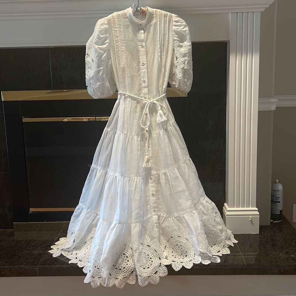 Zimmermann Teddy Scallop MIDI dress sz 1 - Picture 13 of 17